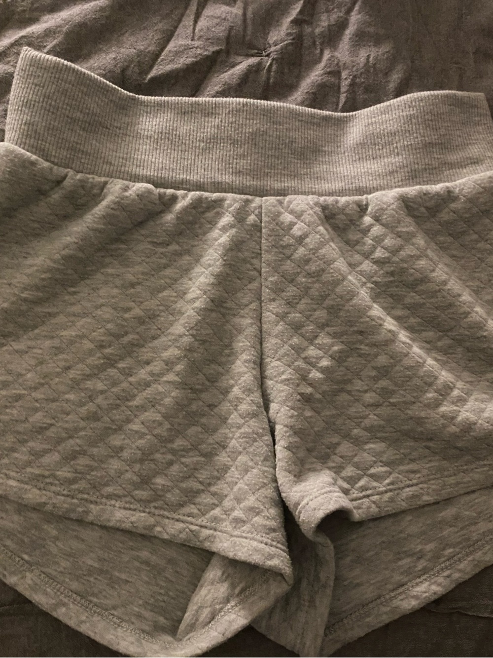 stars above Gray Quilted Knit Lounge Shorts